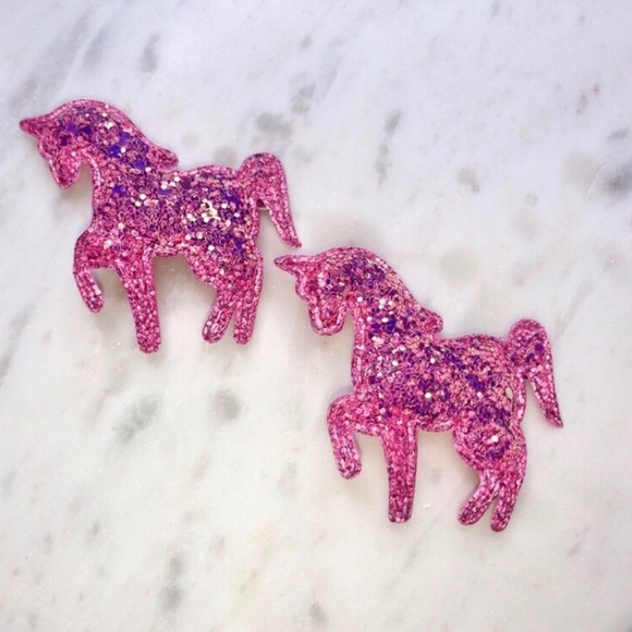 3D Multi Unicorn Girls Hair Clip Pack of 4 - Picture 4 of 7
